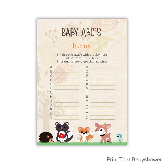 baby shower items list