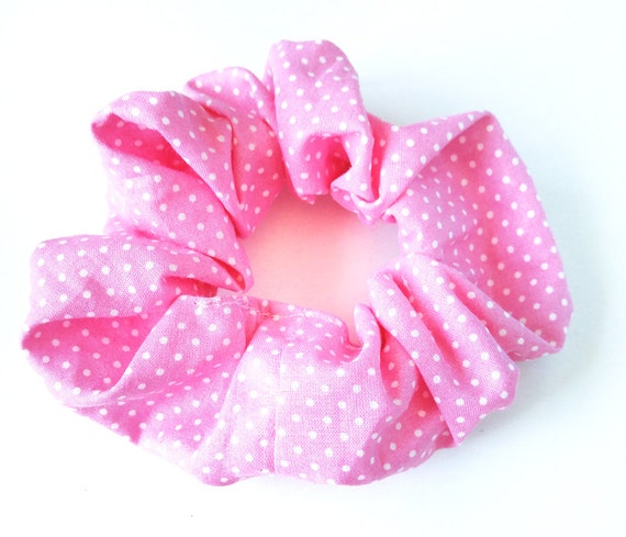 Cute Pink Polkadot Scrunchie Cute Fairy Kei Kawaii Ponytail