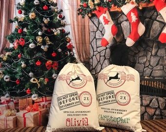 XXL Personalized Canvas Santa Sack, santa sack, x-large, XL, personalized, christmas bag, santa bag, canvas bag, santa bag, santa, bag