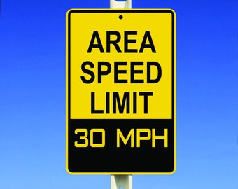 30 MPH Speed Limit Aluminum Sign