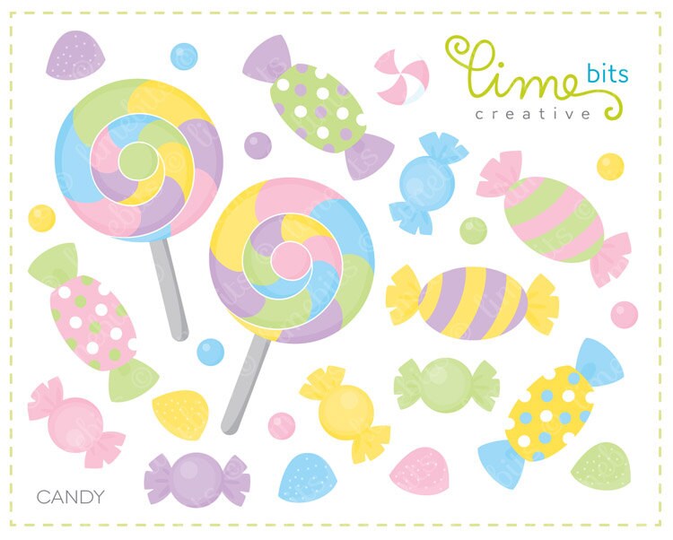 Candy Pastels Clip Art