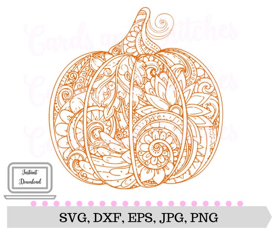 Pumpkin Mandala SVG Pumpkin SVG Digital Cutting File