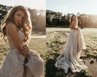 Royal wedding dress LOVIA with long train by RARA AVIS • Princess wedding dress • Luxury wedding dress