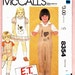 McCalls 8354 Size 3 Uncut Child, ET Section, 2 Lengths Jumpsuit Or Jumper Retro Pattern