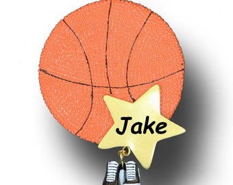 Basketball Ornament, Personalized Christmas Ornament, Ornament, Basketball, Personalized, basketball Star
