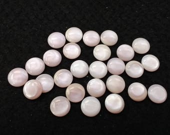 Vintage Pink Mother of Pearl 12mm Round Cabochons