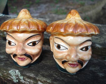 Asian Man Salt and Pepper Shakers