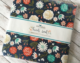 QUILT MARKET Sale! 10" Heart and Soul Stacker by Deena Rutter and Seek Good Works for Riley Blake 10-6700-42
