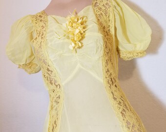 FREE SHIPPING 1930 Organza GOWN