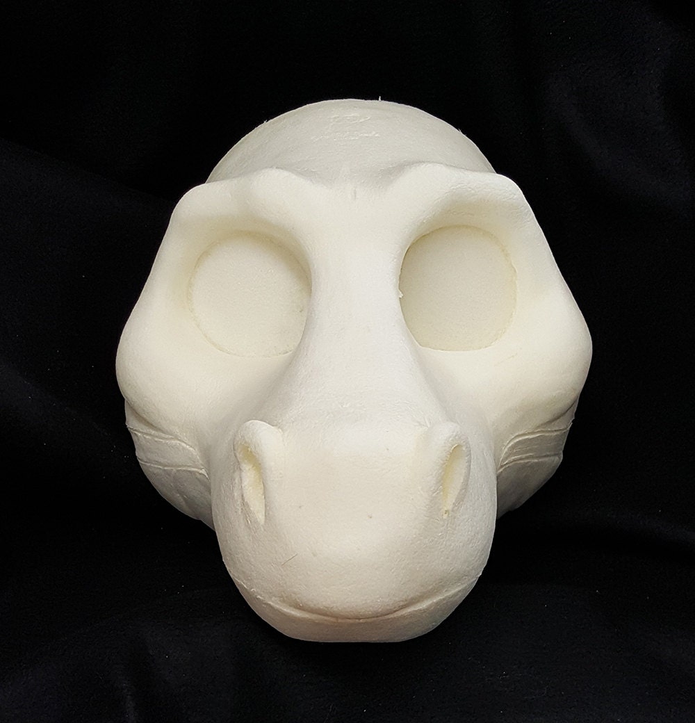 DIY expanding foam toony dragon crocodile alligator mask head