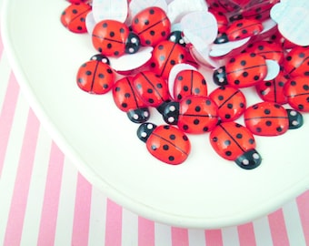 10 Cute Domed Ladybug Cabochons, Perfect for Spring, #348