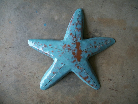 Starfish 16in x 16in Beach Tropical Coastal Metal Art Sculpture Art