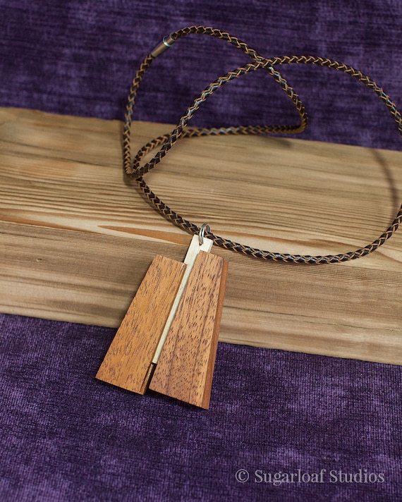 Wood Pendant NecklaceContemporary JewelryMade from