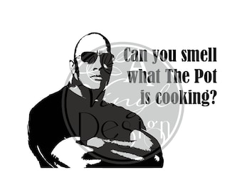 The Rock - Dwayne Johnson Vinyl Decal | Can you smell what The Pot is cooking?