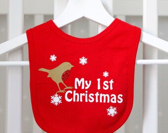 My First Christmas Bib