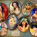 VINTAGE GODDESS Oval 30x40mm, 25x18, 18x13mm Images Digital Collage Sheet Instant Download, pendants, cabochons, magnets, scrapbooking