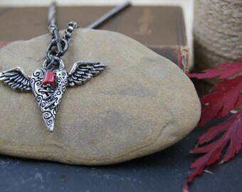 Love Gives Wings to Mend a Broken Heart necklace