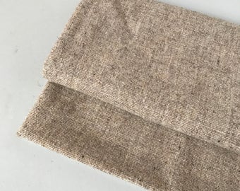 Irish tweed wool fabric -FREE Worldwide SHIPPING- UNDYED -beige-100% wool-15ozs,450gms -price per metre-ready for shipping - Made in Ireland