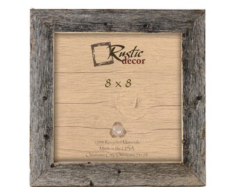 8x8 -1.5" wide Rustic Barn Wood Standard Wall Frame