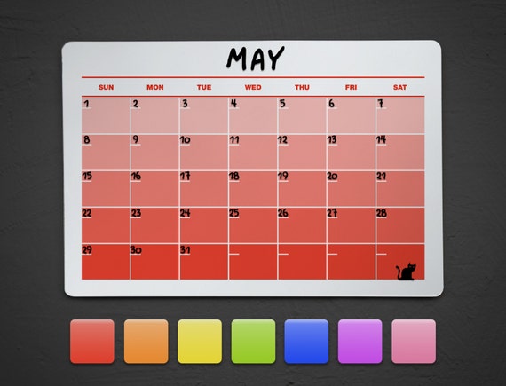 Dry Erase Calendar Canada : Red dry erase acrylic calendar wall Dry Erase Calendar Canada : Red dry erase acrylic calendar wall