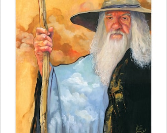 8x10 Print "The Sky Wizard" - Fantasy Art Illustration Reproduction