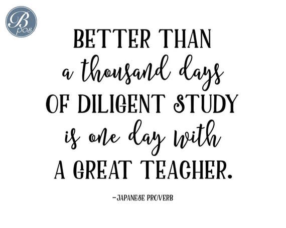 Better than a thousand days of diligent study is one day with