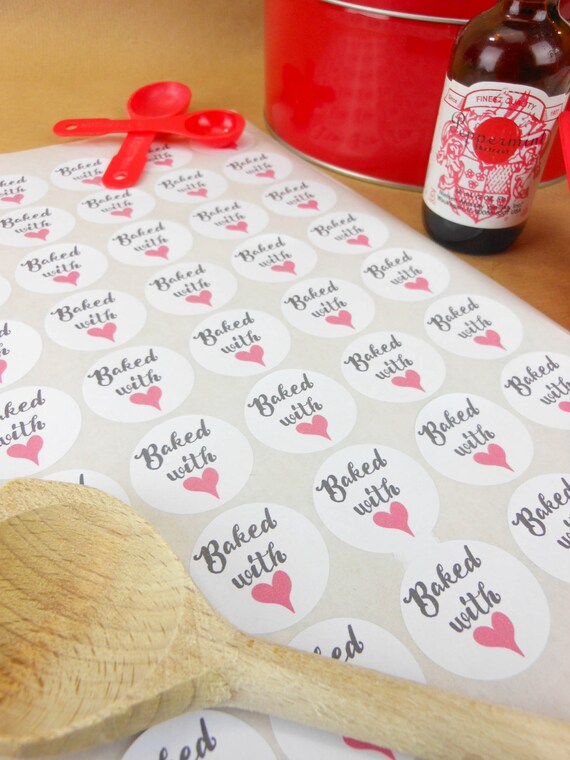 Baked with love sticker made with love baked goods cooking