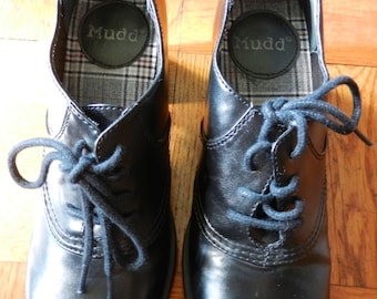 Awesome 90's MUDD Lace-Up Vegan Shoes w/ Chunky Platform Heel Size 6