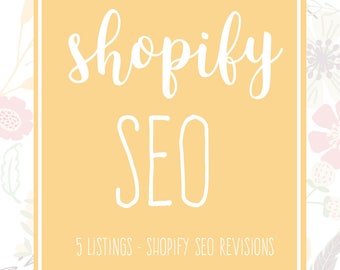 Shopify SEO - 5 Shopify Listing - Shopify Help - Product SEO - Listing Critiques - Shop Improvements - Website SEO - Shopify Optimization