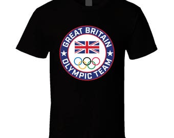 Great Britian Winter Olympic Team Pyeongchang 2018 Round Logo T Shirt