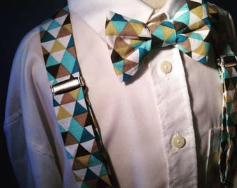 Bow tie and Suspenders children geometric patterns