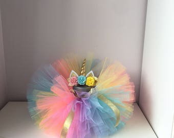 Unicorn birthday outfit , unicorn headband and tutu
