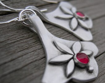 Everything's So Easy for Pauline Ruby Sterling Earrings