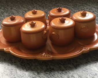 Vintage Antique French Country Pots de Creme