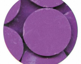 Orchid 16 oz Merckens Confectionery Coating - Chocolate Melts 16 ounce bag 1 lb pound bag Disks