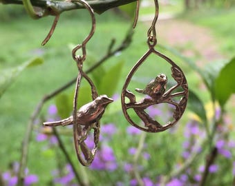 Birds in the tree earrings