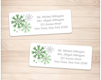 snowflake address label