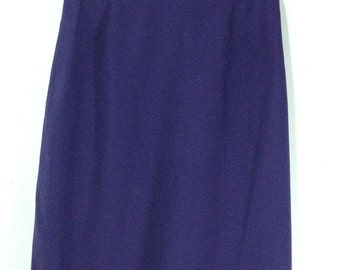Vintage Royal Purple Skirt (1960s-1980s)