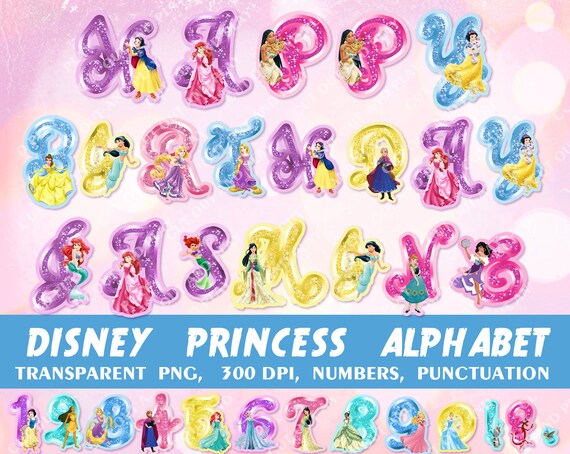 disney princess alphabet princess clipart disney digital