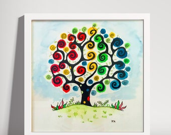 Watercolor Dream Tree