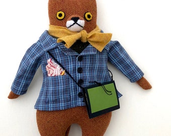 Fox Fellow wool doll plush Artist hipster