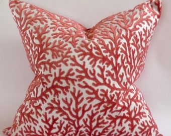 Beacon Hill Sea Fan Cut Velvet Pillow Cover
