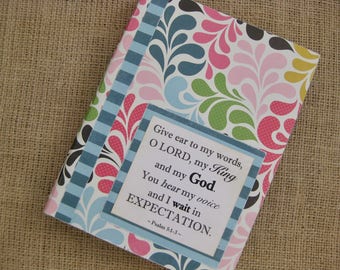 Legacy Prayer Journal, Bound Book, Multicolored Bright Swirls with Turquoise Striped Accents
