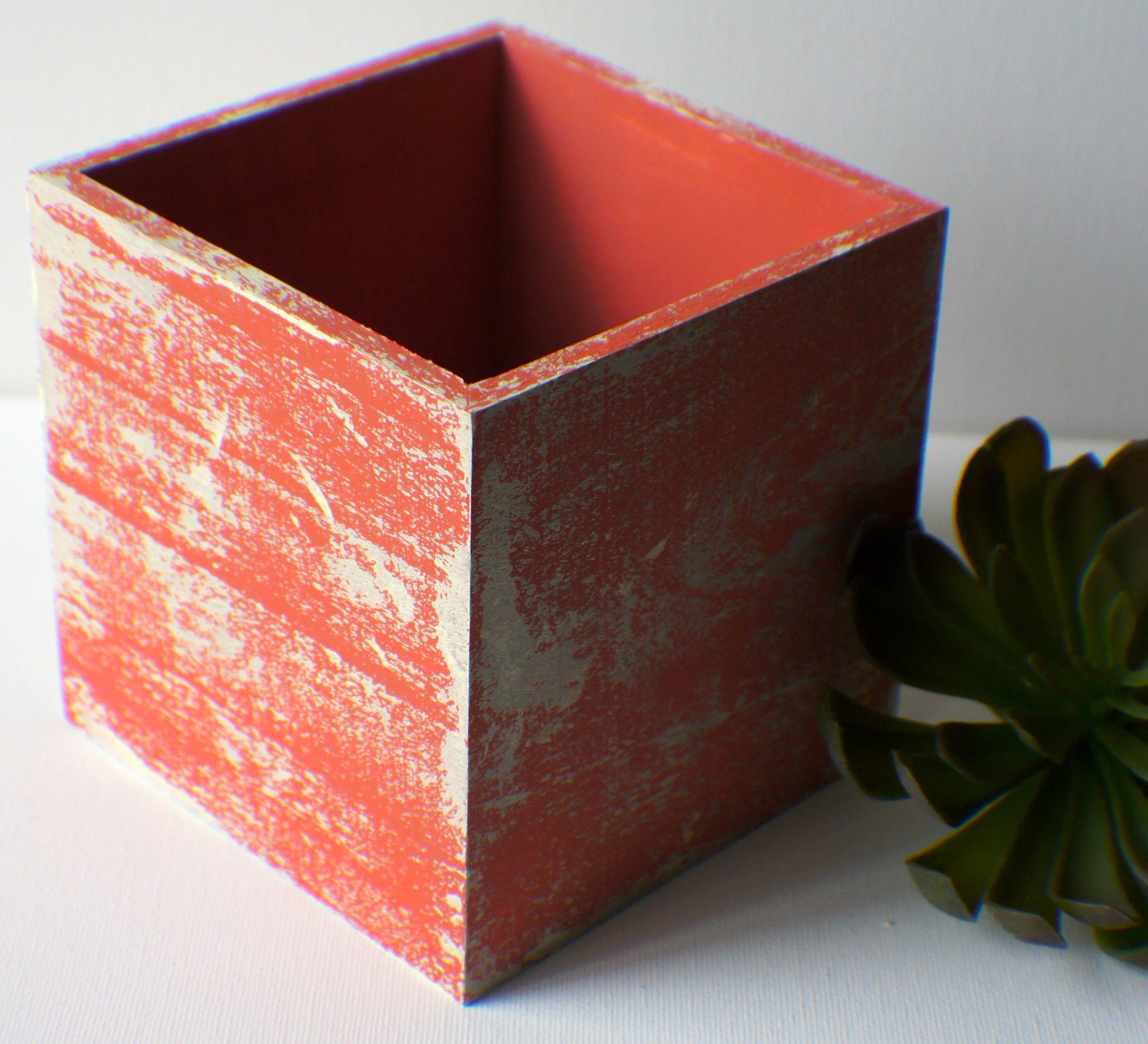 wood box wooden boxes vase succulent planter wedding