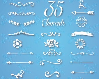 Border SVG, PNG DXF Eps Cutting Files, Swirl Svg, Doodles Svg, Swirls Svg, Silhouette Cricut, Swirl Clipar, Flourish Svg, Flourish Clipart