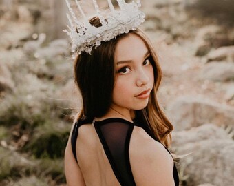Snowflake Crown, Winter Crown, Crystal Crown, White Queen, Snow Queen, Headpiece, Tiara, Snowflake Crown, Ice Crown, Icicle Crown