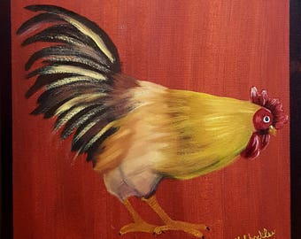 Original Rooster Painting