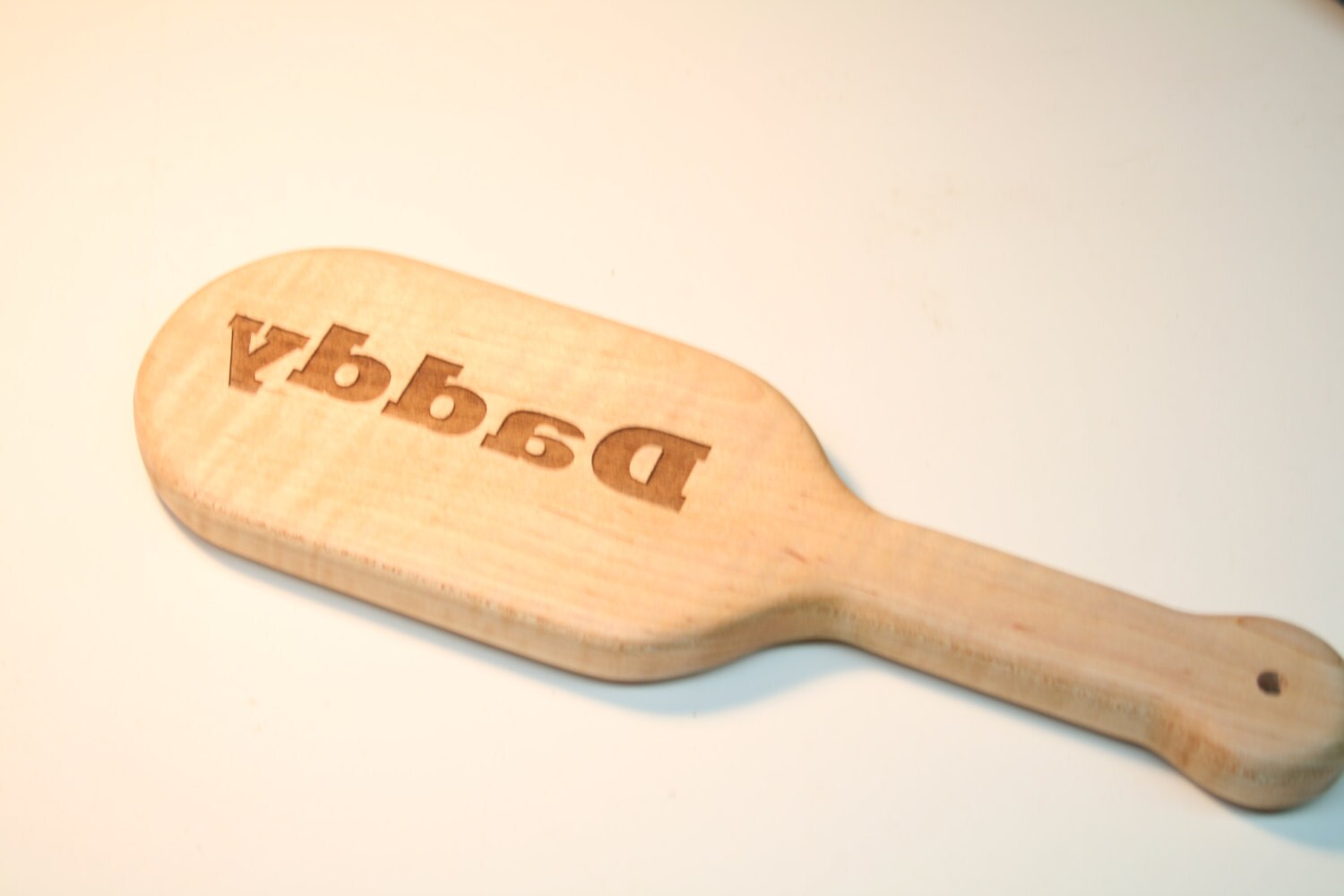 Daddy Laser Engraved Bdsm Spanking Paddle In Maple Mature