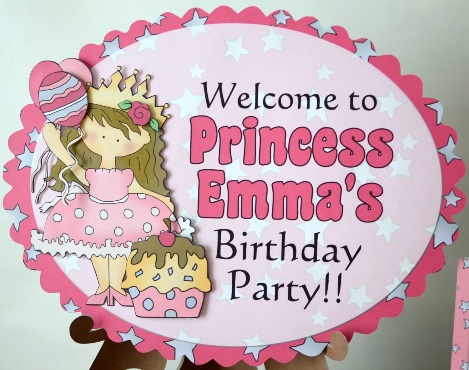 PRINCESS Birthday Party DOOR SIGN Princess Party Decorations