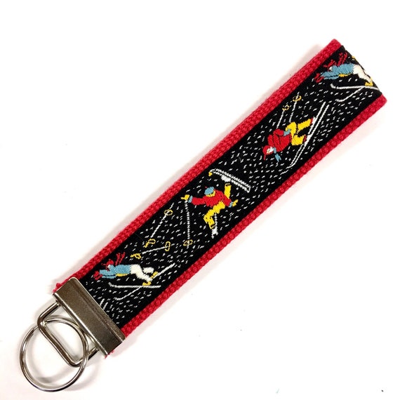 Handmade Skiers Keychain